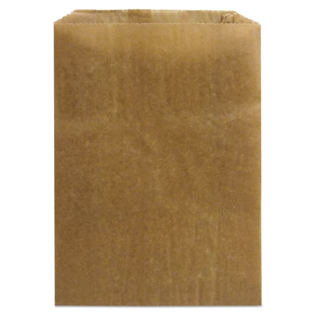 Sanitary Napkin Receptacle Liner, 7.5" x 10.5", Wax-Coated Kraft Paper, Brown, (500/Case) | Hospeco