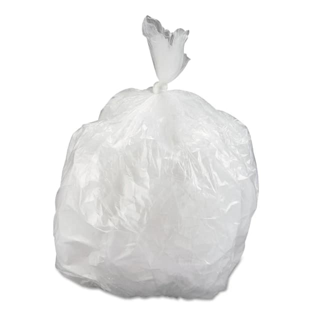 10 Gallon Can Liners, 24" x 24", 5 Mic, High-Density, Light-Grade, Clear, (1000/Case) | Inteplast Group