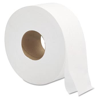 General Supply Jumbo Roll Bath Tissue, 2-Ply, 700 ft. ,9", White (12/case)