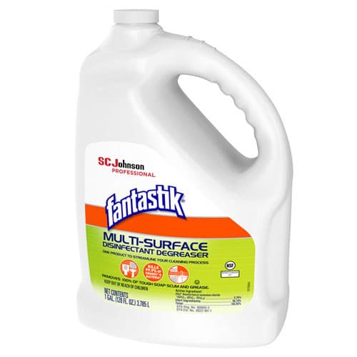 SC Johnson Professional Fantastik Multi-Surface Disinfectant Degreaser, Pleasant Scent, 1 Gallon Bottle