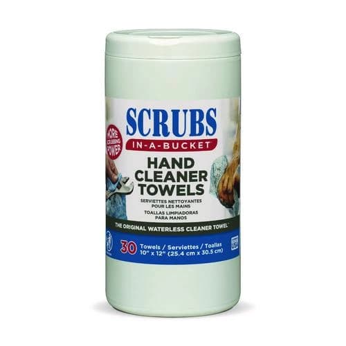 Hand Cleaner Towels, 30/Canister | Scrubs