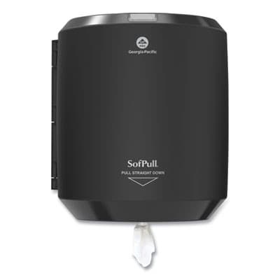 SofPull Center Pull Hand Towel Dispenser, Black | Georgia Pacific