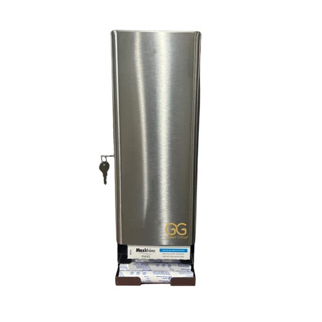 Tampon and Sanitary Napkin Dispenser, Wall-Mounted