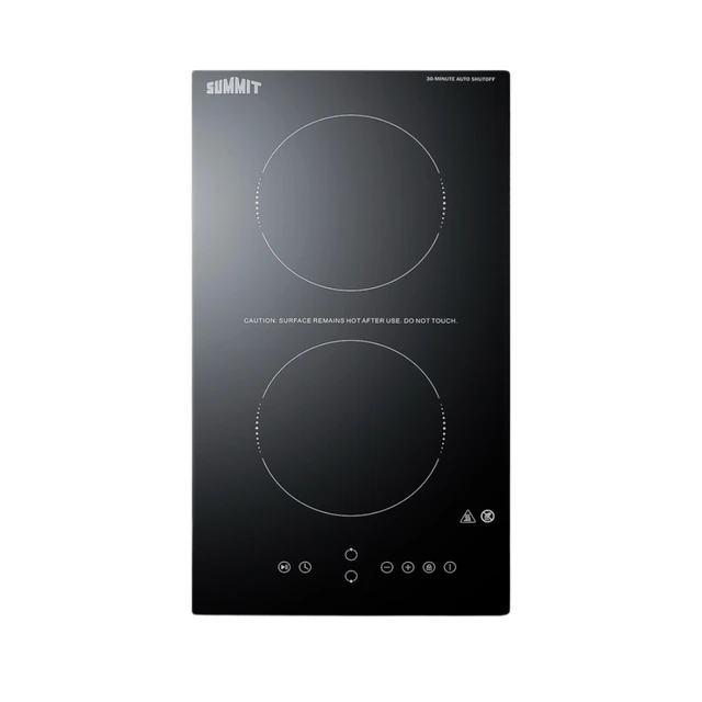 12" Wide 115V 2-Burner Radiant Cooktop With Safety Shutoff  | Summit Appliance