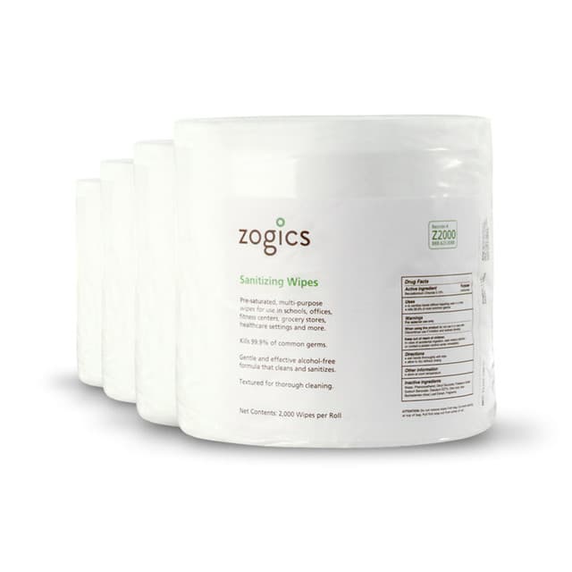 Zogics Sanitizing Wipes, Z2000-4, (4 rolls/case)