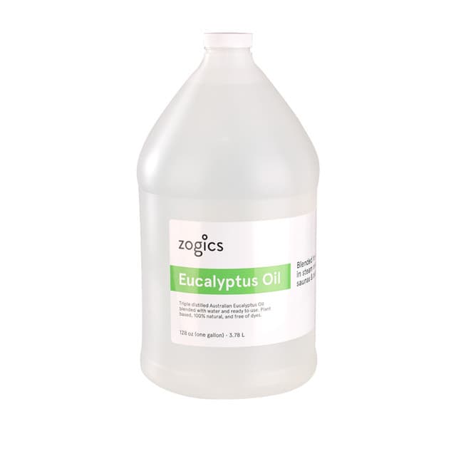 Zogics Eucalyptus Oil Blend for Steam Room (1 Gallon or Case of 4)