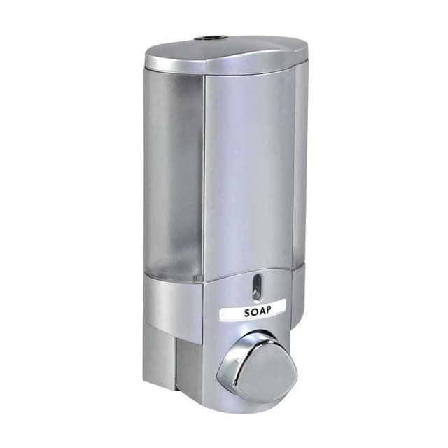 AVIVA Satin Silver/Translucent 1 Chamber Refillable Dispenser
