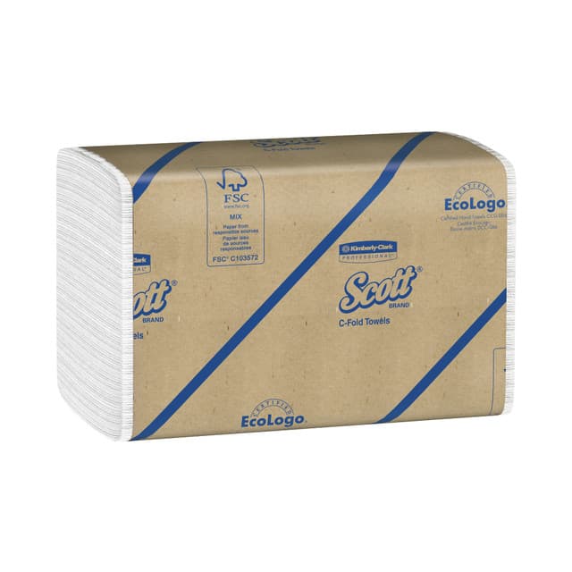 Kimberly-Clark Scott C-Fold Towels, White (200/pack) (12 packs/case)