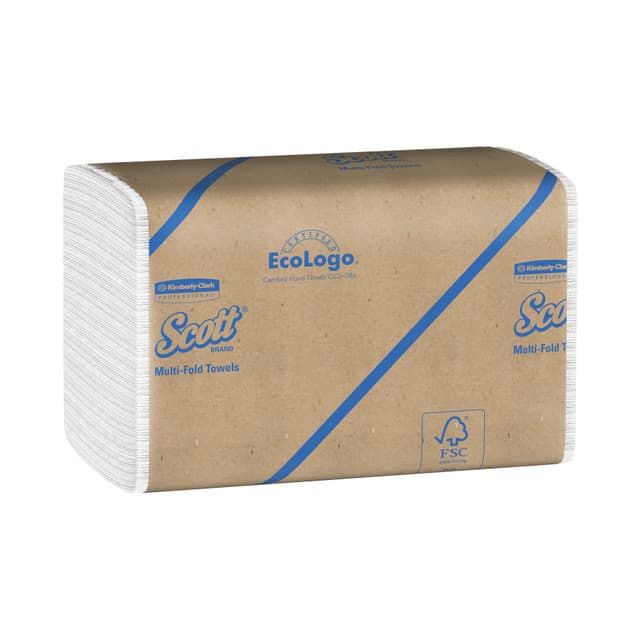 Kimberly-Clark Scott Multifold Towels, White, 01804 (250 towels/pack) (16 packs/case