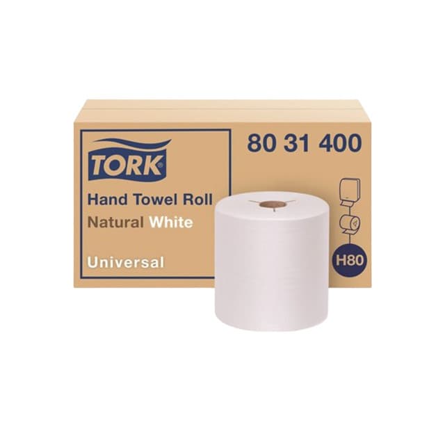 Tork Roll Paper Towels, Natural White, 8" (800 feet/roll) (6 rolls/case)