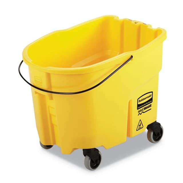 Rubbermaid Commercial WaveBrake 2.0 Bucket, 35 qt, Plastic, Yellow