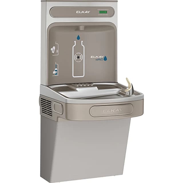 Elkay EZH2O Bottle Filling Station & Single High Efficiency ADA Compliant Cooler, Non-Filtered 8 GPH, Gray/Tan Granite, EZS8WSLK