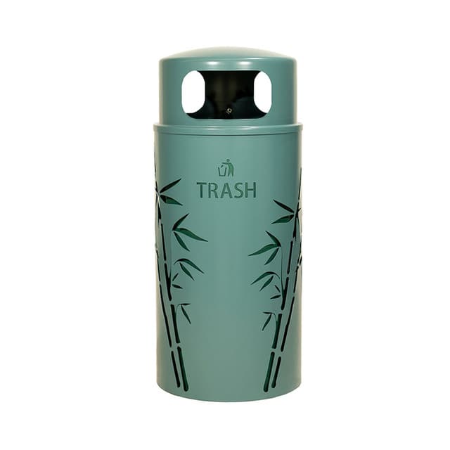 Nature Series Outdoor Bamboo Trash Receptacle