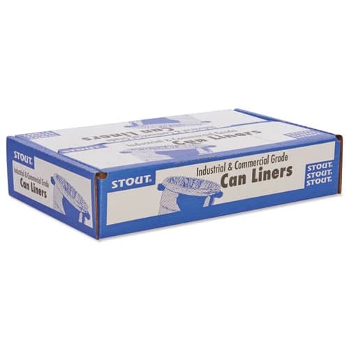 Total Recycled Content 65 Gallon Can Liners, 50" x 51", 1.5 Mil, Low-Density, Extra Heavy-Duty, Brown/Black, (100/Case) | Stout by Envision