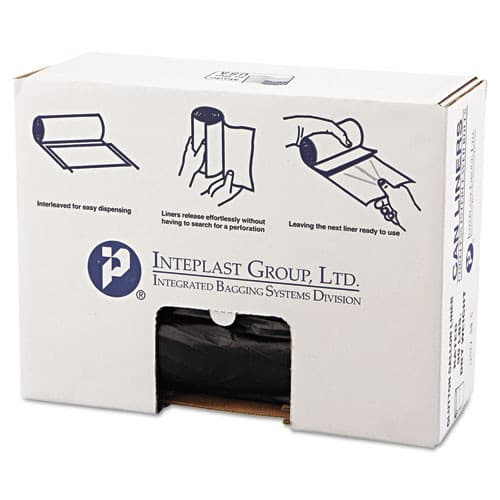 55–60 Gallon Can Liner, 43" x 46", 0.75 mil, High-Density, Extra Heavy-Duty, Black (150/Case) | Inteplast Group