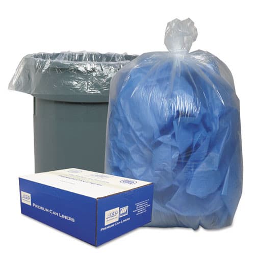 16 Gallon Can Liners, 24" x 33", 0.6 Mil, Low-Density, Medium-Grade, Clear, (500/Case) | Classic Clear