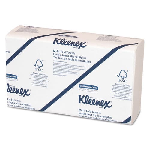 Multi-Fold Paper Towels, Convenience, White, 150/Pk, 8 Packs/Carton | Kleenex ®