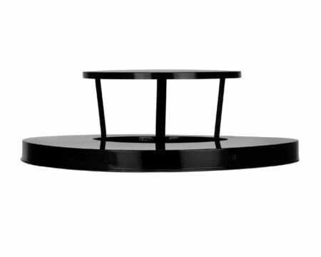 Rain Bonnet Lid For Outdoor 38 Gallon Black Metal Trash Can | Alpine Industries