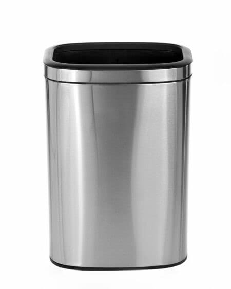 10.5 Gallon Stainless Steel Slim Open Trash Can | Alpine Industries