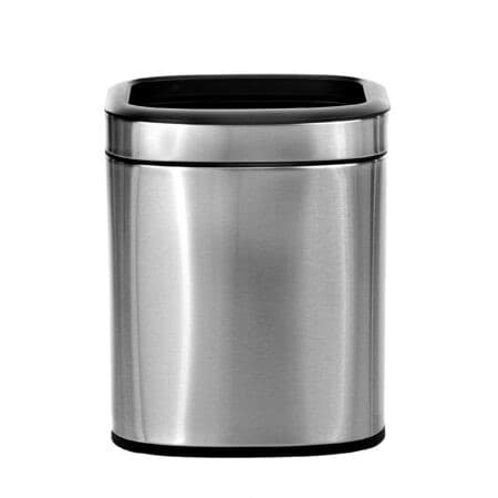 2.6 Gallon Stainless Steel Slim Open Trash Can | Alpine Industries