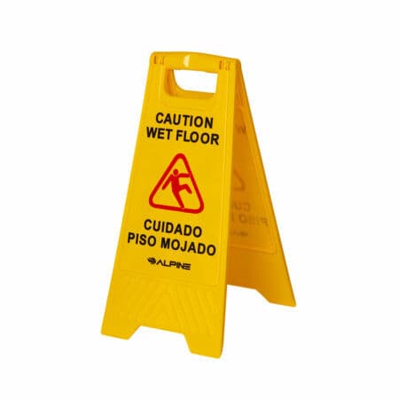 24" Yellow Caution Wet Floor Sign | Alpine Industries