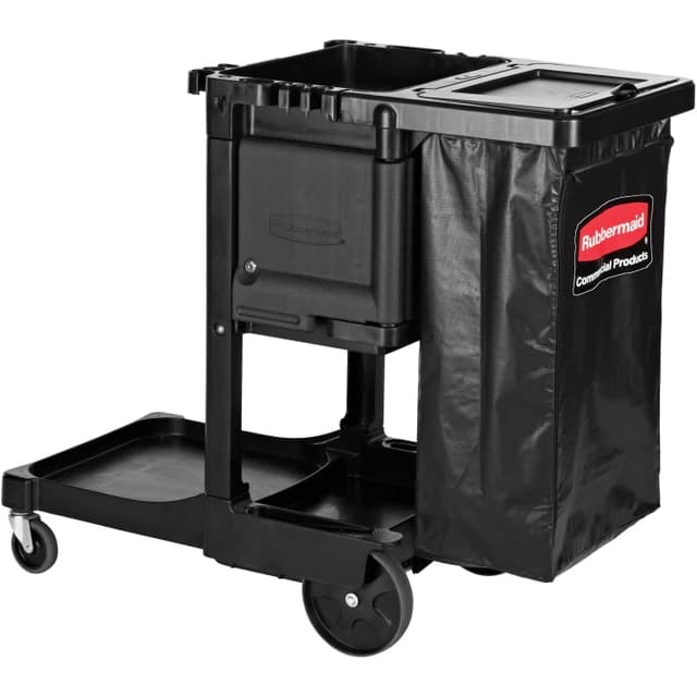 Executive Janitor 3-Shelf Cleaning Cart | Rubbermaid