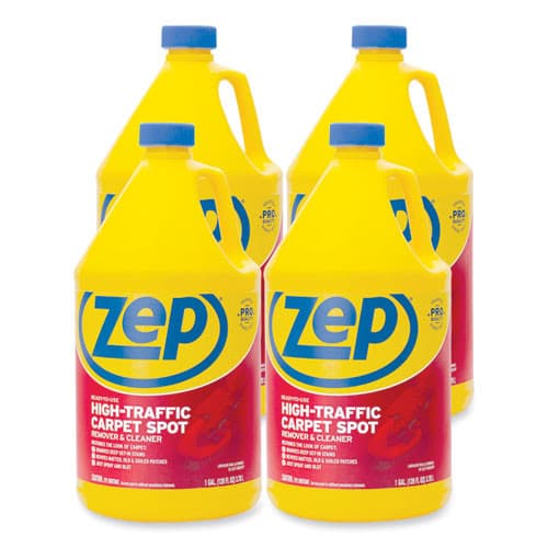 High Traffic Carpet Cleaner, 1 Gallon Bottle, Case of 4 | Zep