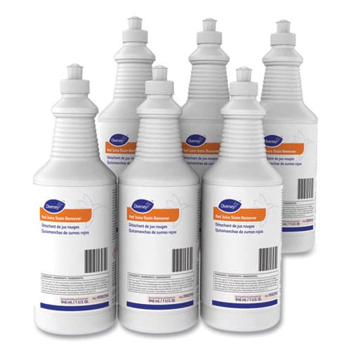Red Juice Stain Remover, 32 oz Bottle, Case of 6 | Diversey