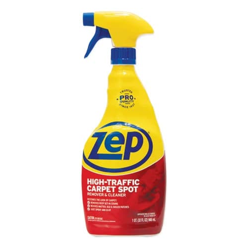 High Traffic Carpet Cleaner, 32 oz Spray Bottle, 12/case | Zep