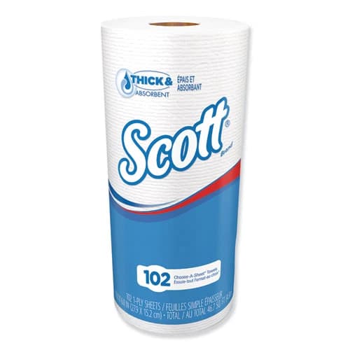 Choose-A-Sheet Mega Kitchen Roll Paper Towels, 1-Ply, White, 102/Roll | Scott