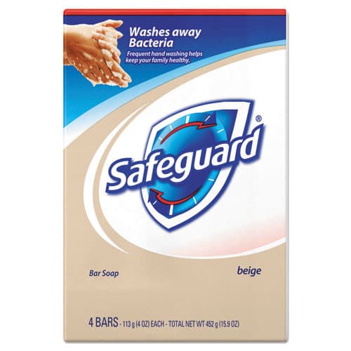Deodorant Bar Soap, Light Scent, 4 oz, Case of 48 | Safeguard