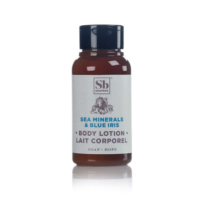 Body Lotion, Sea Minerals and Blue Iris (1 oz, 144/case) | Soapbox