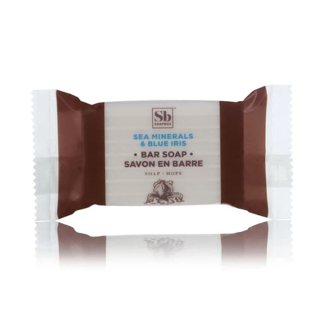 Bar Soap, Sea Minerals and Blue Iris, 0.96 oz, 288/Case | Soapbox