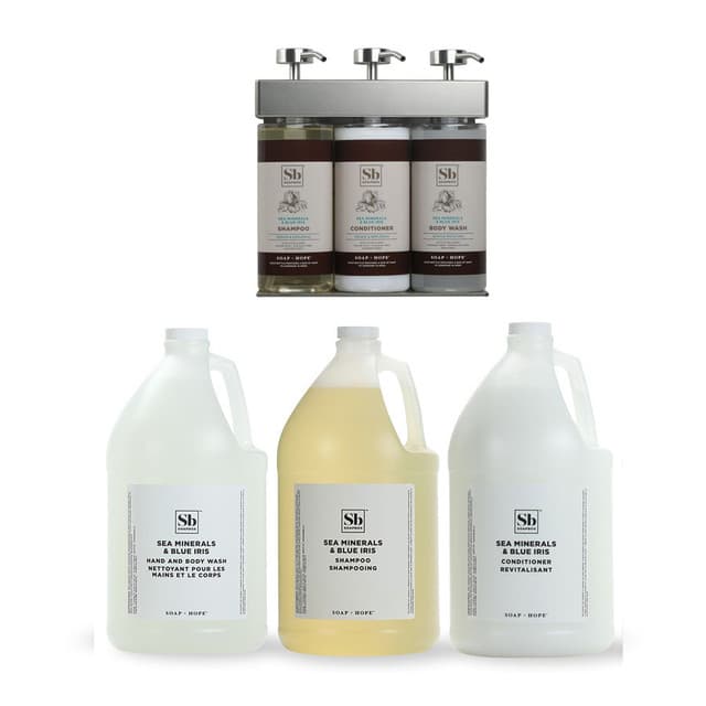 Soapbox Bath & Body Care Gallon Sampler Case with Dispenser