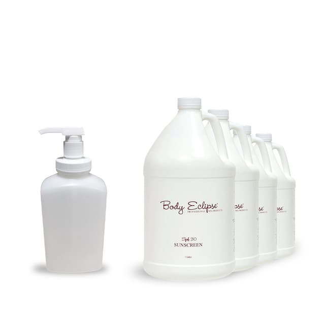 Body Eclipse SPF 30 Sunscreen, Fragrance-Free (4 Gallons/Case) + Free Tabletop Dispenser (4x32 oz Bottles)