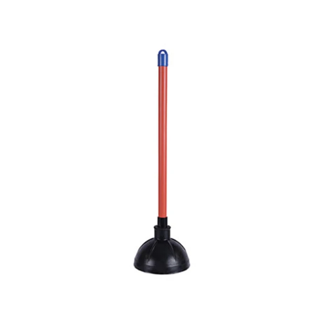 Toilet Plunger, 18" Plastic Handle, Red/Black | Boardwalk