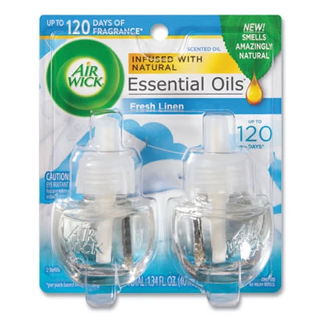 Scented Oil Twin Refill, Fresh Linen, 0.67 oz (6/Carton) | Air Wick