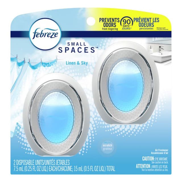 Febreze Small Spaces Air Freshener, Linen/Sky (2/pack)