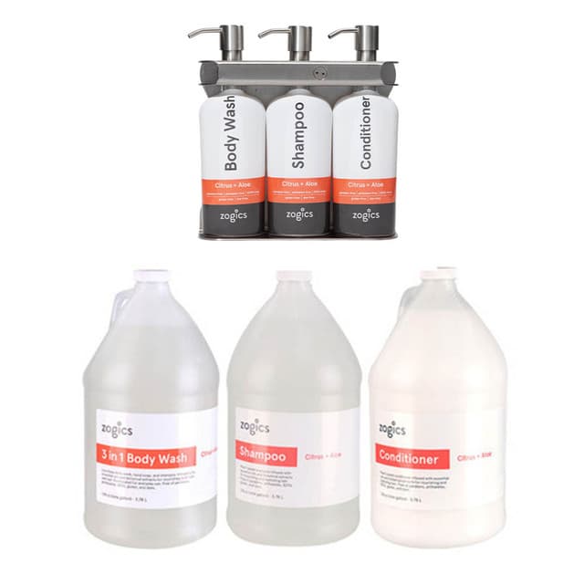 Zogics Citrus & Aloe New Customer Bath Bundle with Free Dispenser