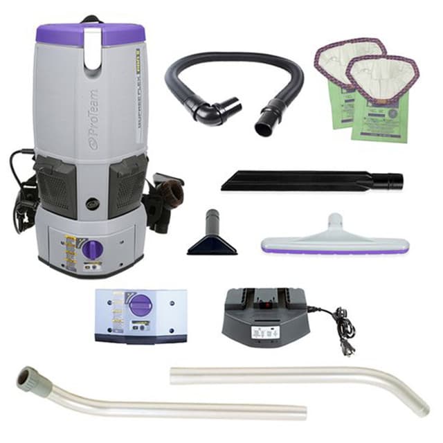 GoFree Flex Pro II, 6 qt. Cordless Backpack Vacuum + Xover 2-Pc Wand Kit | ProTeam