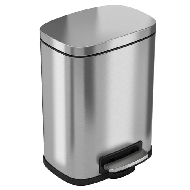 Step 1.32 Gallon Stainless Steel Rectangular Trash Can | HLS