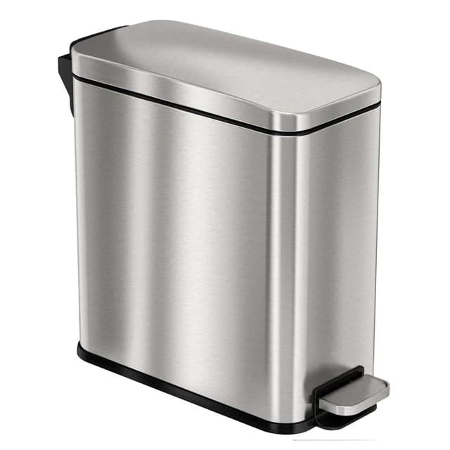 Slim 3 Gallon Stainless Steel Rectangular Trash Can | HLS