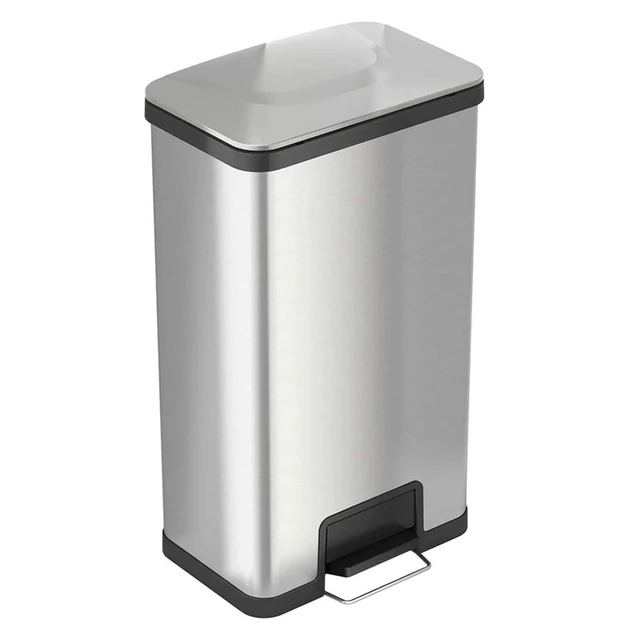 Step Series 18 Gallon Stainless Steel Rectangular Trash Can | HLS