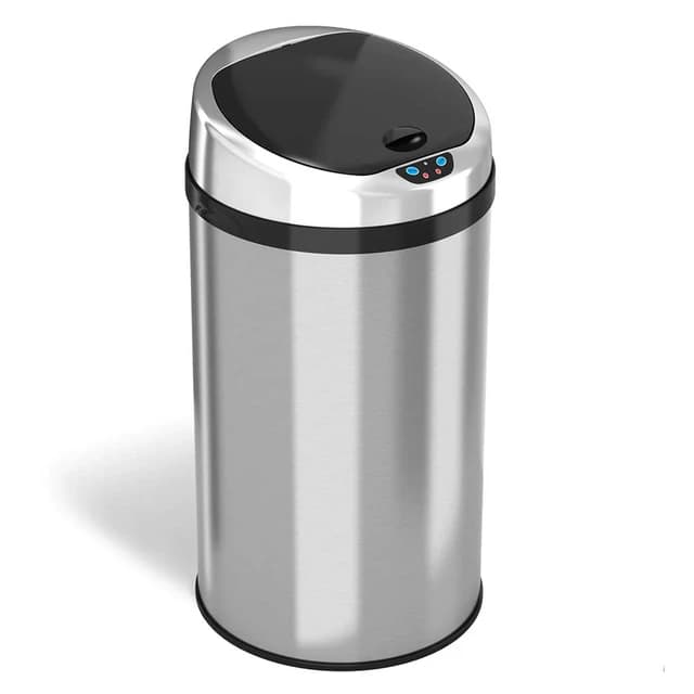 Sensor Series 8 Gallon Stainless Steel Round Trash Can | HLS
