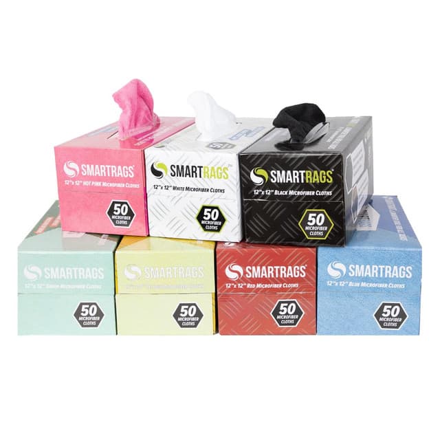 SmartRags Microfiber Cloths, 12" x 12", 275 GSM (8 box/case) | Monarch