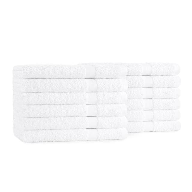 Admiral Collection Towel, 24" x 48", White (12/pack) | Monarch
