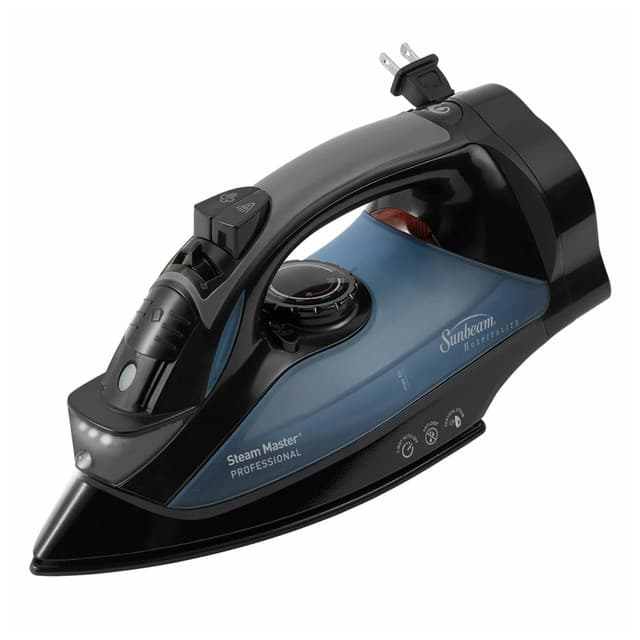 GreenSense Full-size Retractable Steam Master Iron with ClearView LED light, Black (4 Pack) | Sunbeam