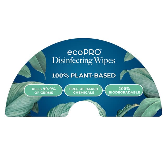ecoPRO™ Plant-Based Disinfecting Wipes Sticker for Wipes Floor Dispenser