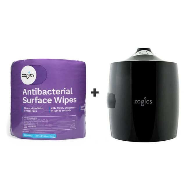 Antibacterial Disinfecting Wipes (Single Roll) + Upward Dispensing Wipes Dispenser