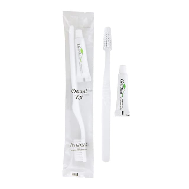 Disposable Tooth Brush and Tooth Paste Set (Case of 125 or 500)